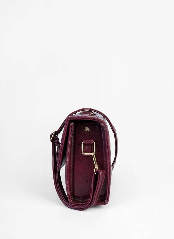 Free Cash On Delivery Women’s PU LeatherShoulder Bag (Maroon) 3