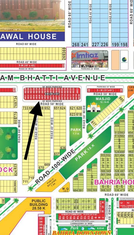 INVESTOR RATE 8 MARLA OPEN FORM BUILDER LOCATION COMMERCIAL PLOT SECTOR E BAHRIA TOWN 0