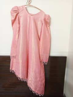 stylish dress brand new peach colour