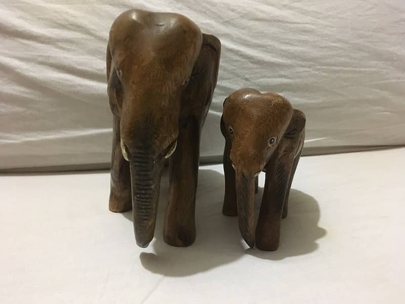 Handicraft African Elephant Pair 9