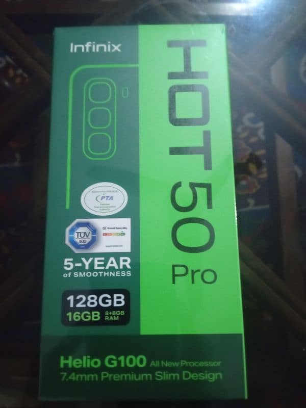 Infinix hot 50pro box pack 0