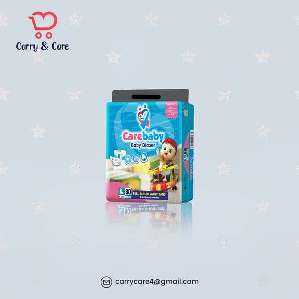 Care baby diapers- Mega Pack large (80pcs) 0