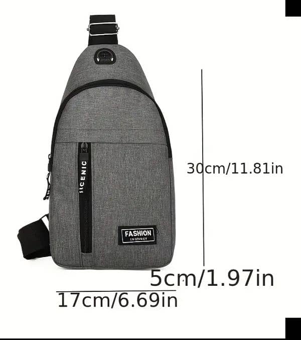 Men's Chest Bag Large Capacity Canvas Chest Bag(cod available) 4