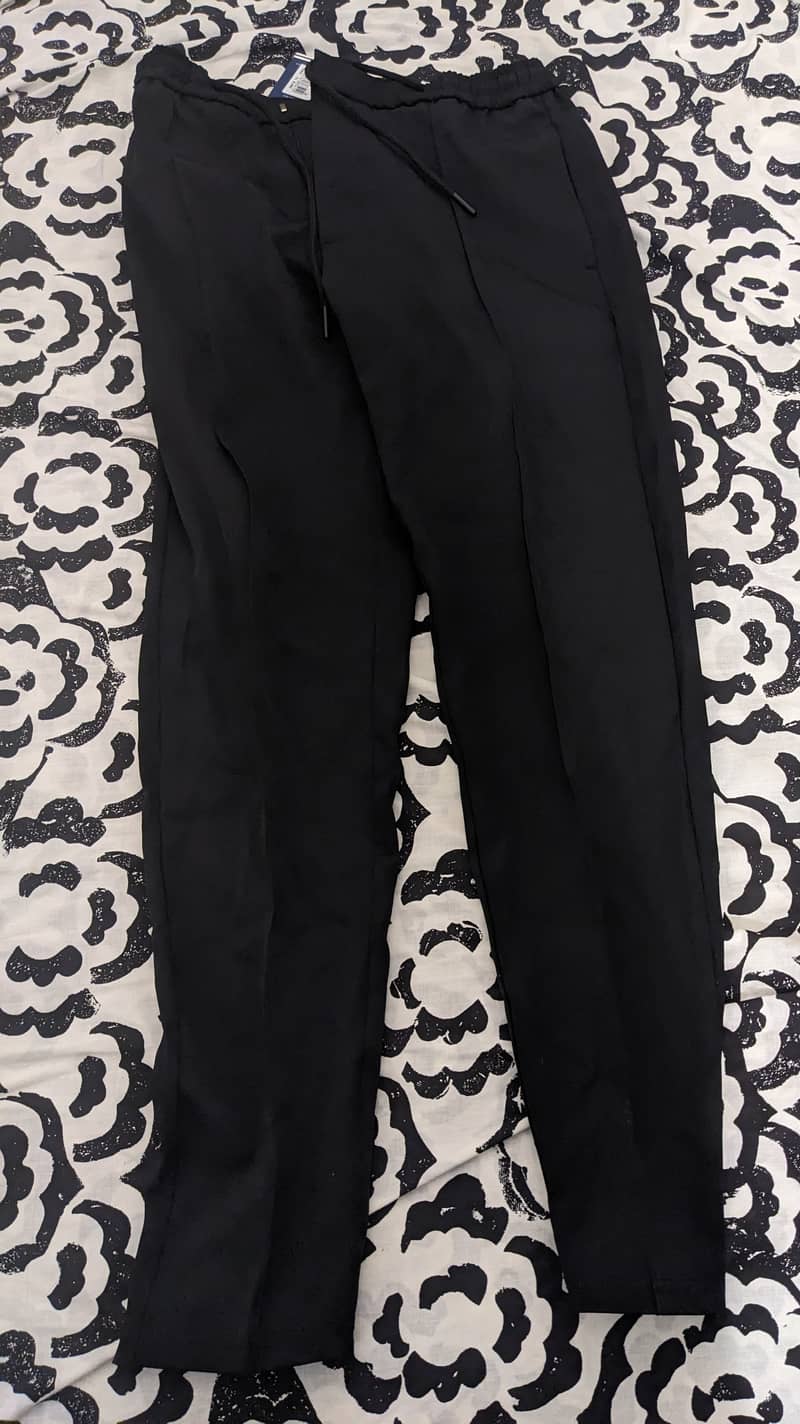 Royal Tag formal jogger pants, Medium, forwaist 30-32, Black, Slim Fit 1