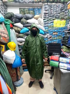 Rain Coat,Rain Suit,Dangri,Sleeping Bag,Canopi,Camp,Tarpal,Chair,Tent.