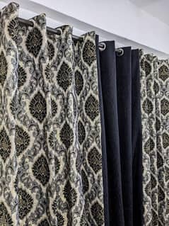 3pc Velvet Jacquard Curtains