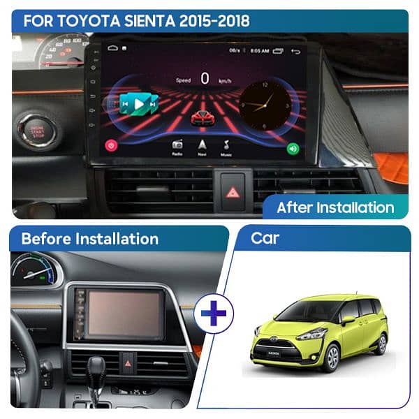 Toyota Sienta Hybrid Android LCD Panal - Touchscreen Display 1