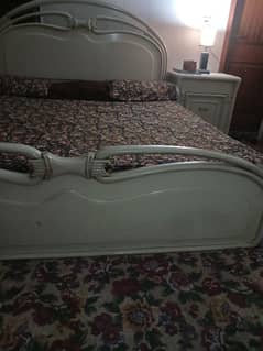 used bed with side tables and dressing table for sale.