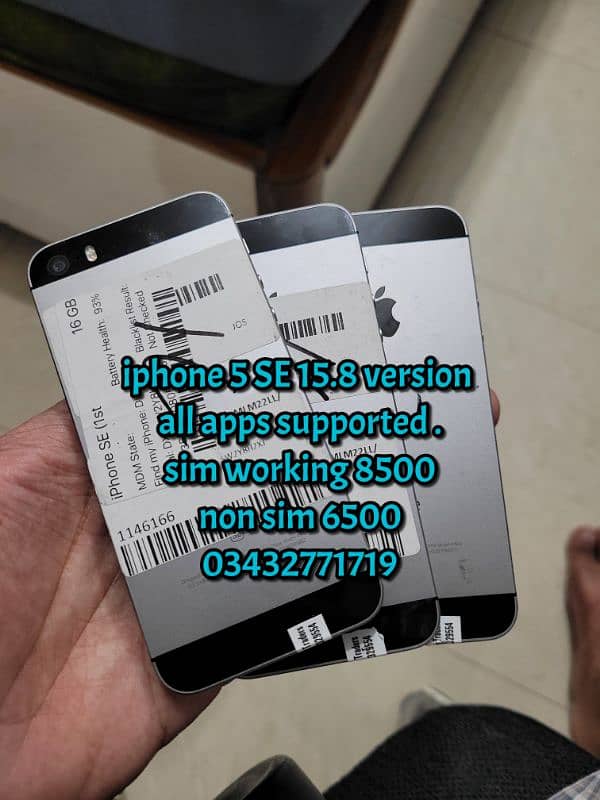 Brand new iphone 5 SE  sim non sim both all apps supported 0