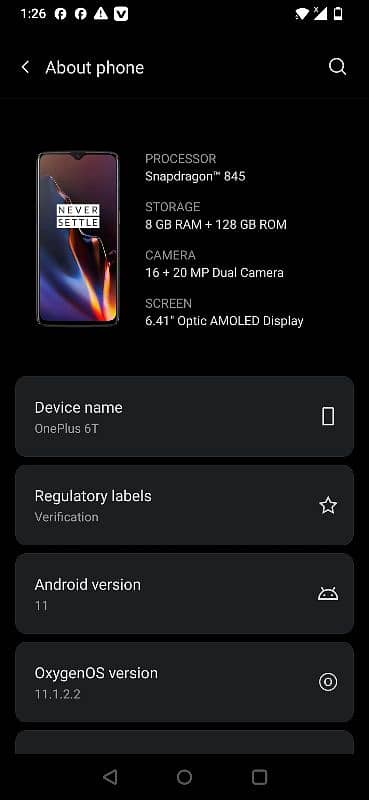 OnePlus 6t 8,128 3