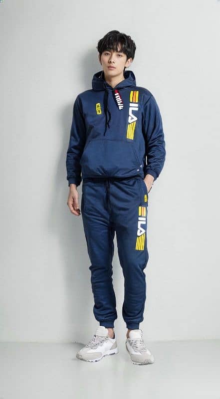 Men fleece Hoodie Tracksuit 2