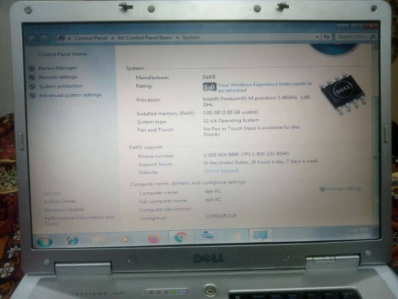 Dell 16 inch good condition laptop flexible screen 6