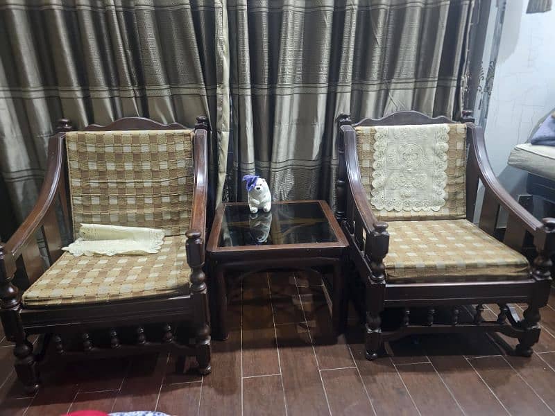 wooden 5 seater Sofa set. 1