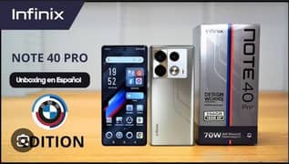 infinix note 40 pro bmw edition Box pack