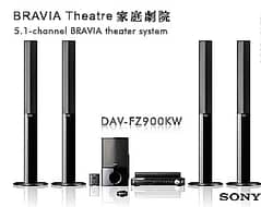 Sony Home Theater 5.1 DAV FZ900KW Brand New Music System Just Box Open