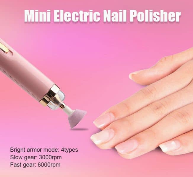 Rechargeable Manicure Polishing Exfoliating Scrub  Nail Trimmer Machin 3