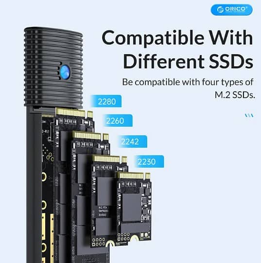 SPEEDX ORICO (CASE) M2 NVME HARD DRIVE ENCLOSURE - PWM2 TYPE C!!! 5