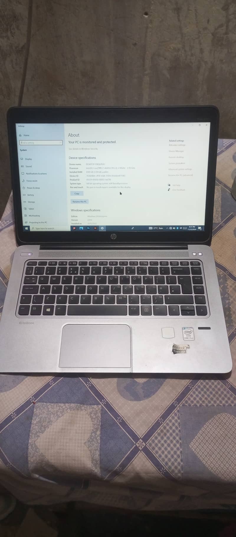 Hp Elitebook ( 1040 g1 ) Core i7 4th generation 0