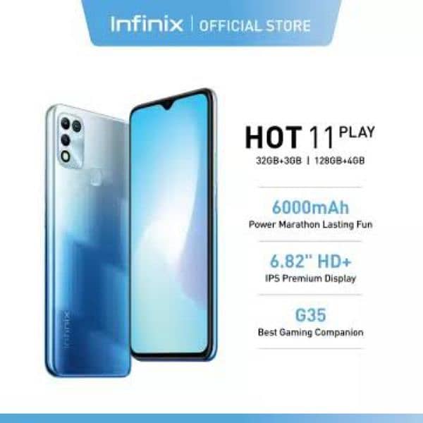 Infinix hot 11 play 4 + 64 0