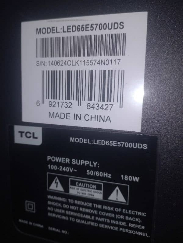 imported TCL 65"lnch smart led TV 10