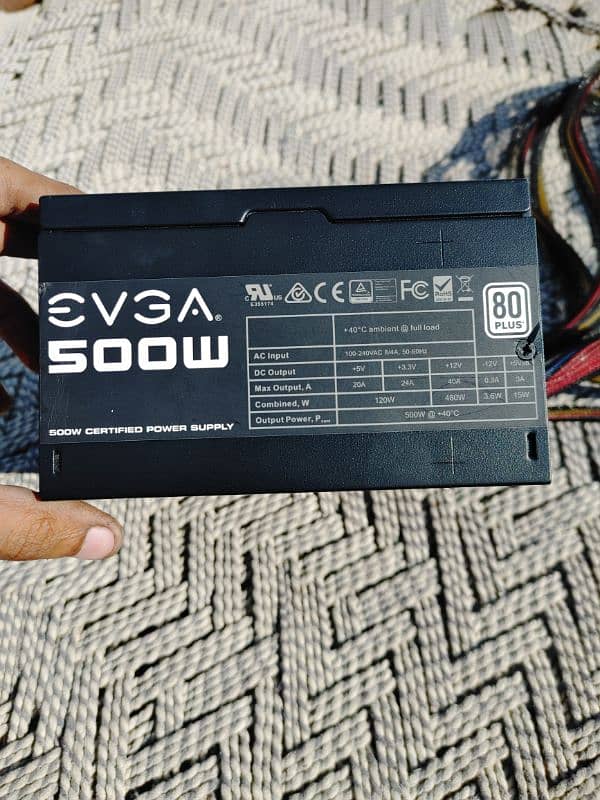 power supply unit 500 watt branded EVGA psu 7