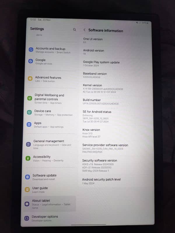 Samsung Tab A8 X205 10.5 4GB 64GB set or box 9