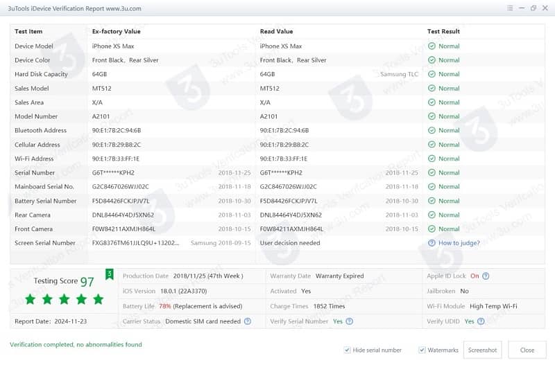 iphone xsmax 64gb PTA proved 5