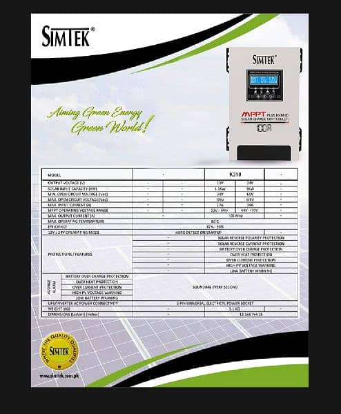 Simtek mppt charge controller 100Amp 2