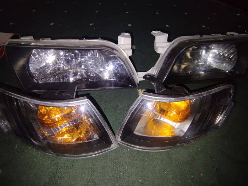 Toyota Corolla Indus AE101 Smoked headlights for sale 2