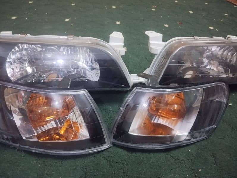 Toyota Corolla Indus AE101 Smoked headlights for sale 3