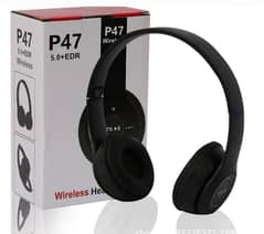 wireless setreo headphones, black Deliverable to your location for fre