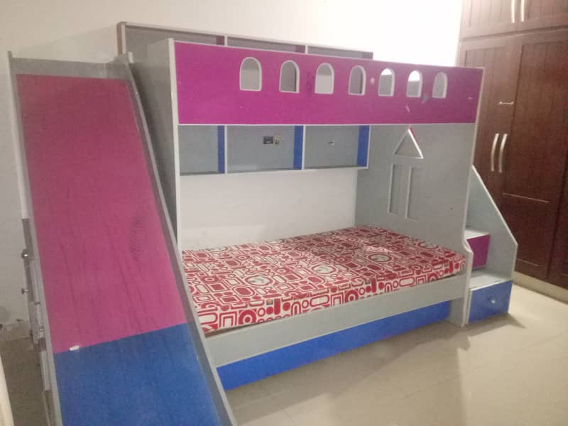 Kids double bunk bed set for sale 0