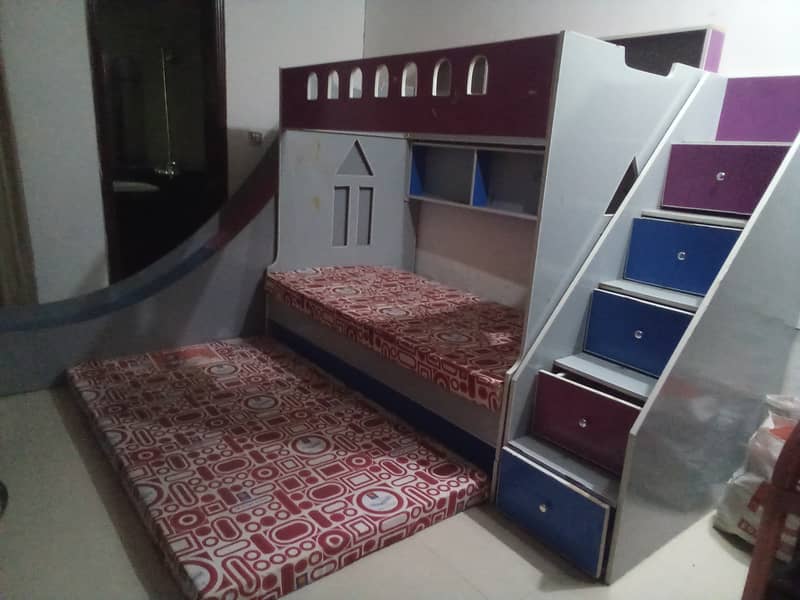 Kids double bunk bed set for sale 2