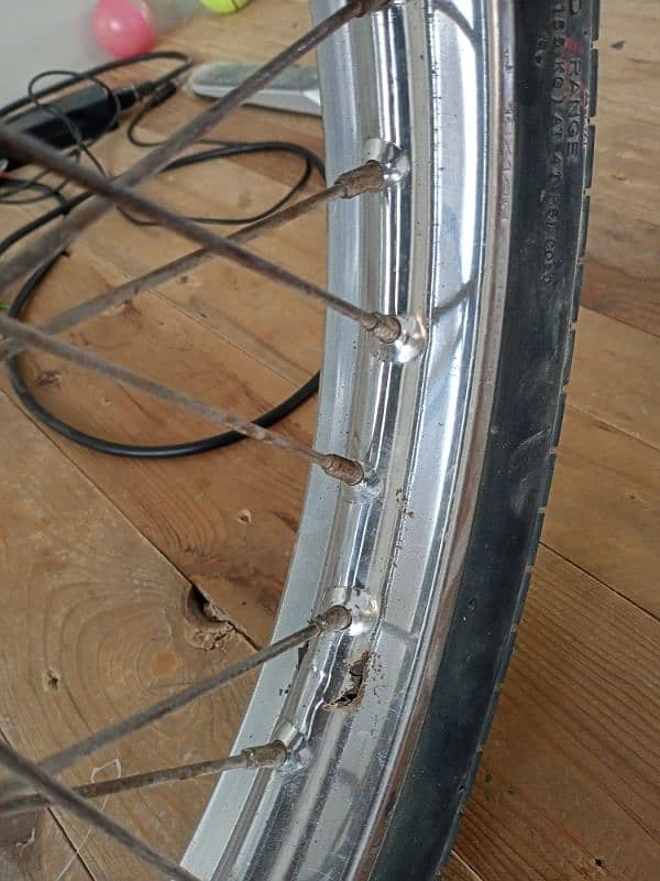 Honda 125 front Araya Rim with Tyre tube 3