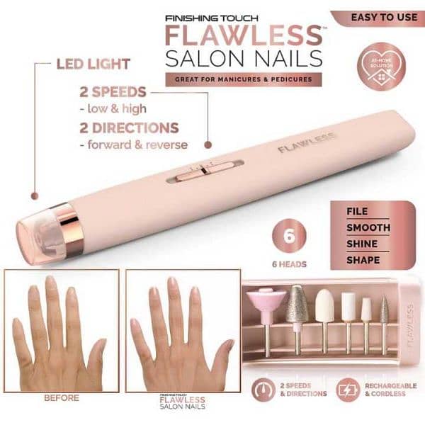 Rechargeable Flawless Salon Nail 1