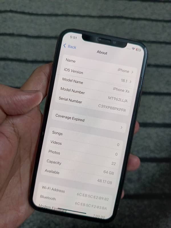 Iphone xs Non pta JV 2