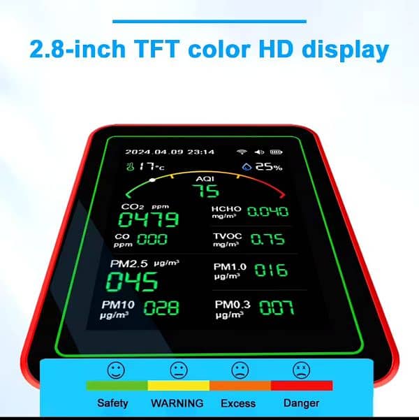 Tuya WiFi 15 in 1 Air Quality sports Detector APP Control Portable 13