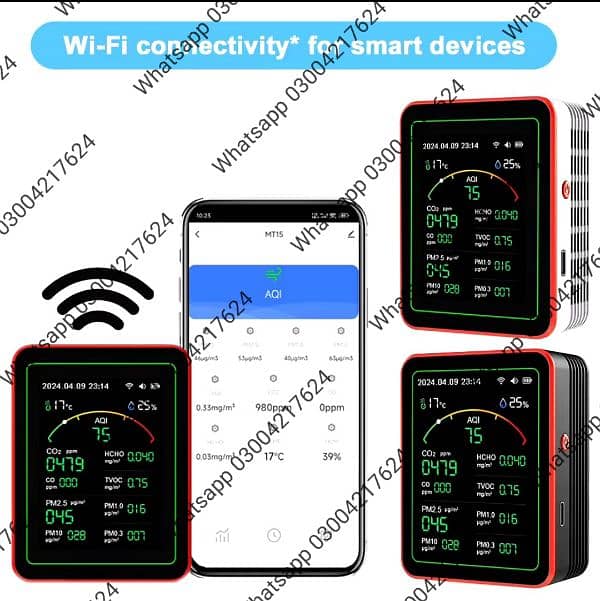 Tuya WiFi 15 in 1 Air Quality sports Detector APP Control Portable 14