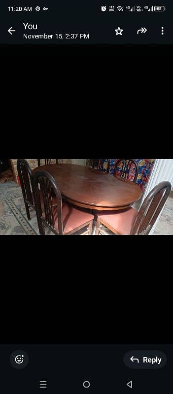 6 chairs wooden dining table 2