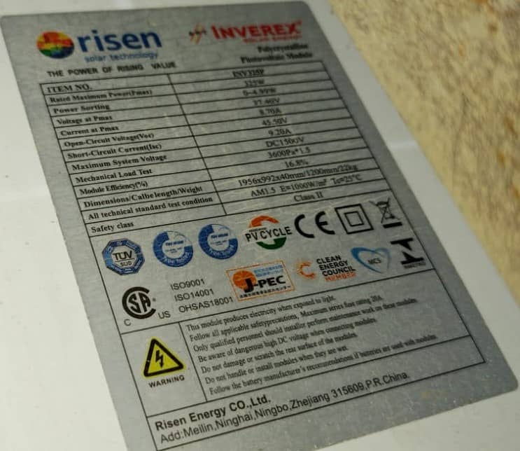 solar panels 330/335 watts (Risen,Trina,Jinko) 3