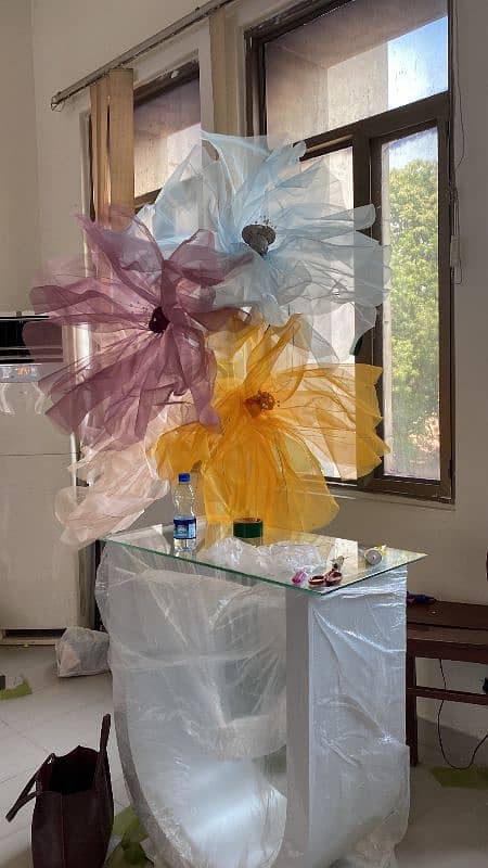 MULTICOLOR ORGANZA FLOWERS/ DECOR / EVENTS 1