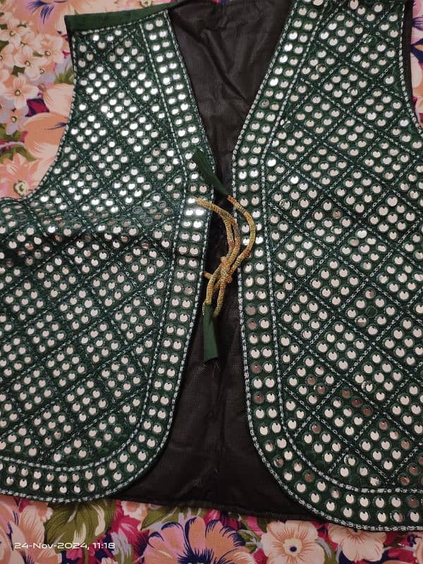 pathani beautiful jacket green colour 0