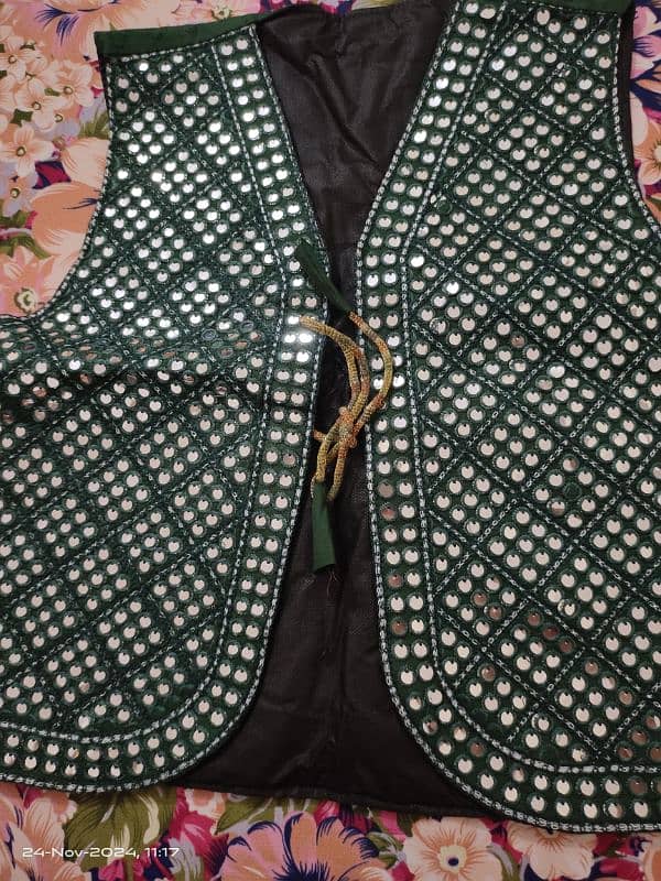 pathani beautiful jacket green colour 1