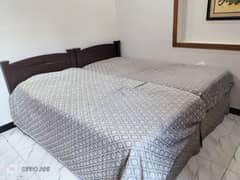 single bed with spring mattress