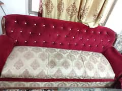 7 seater foam sofa set l red color | good condition