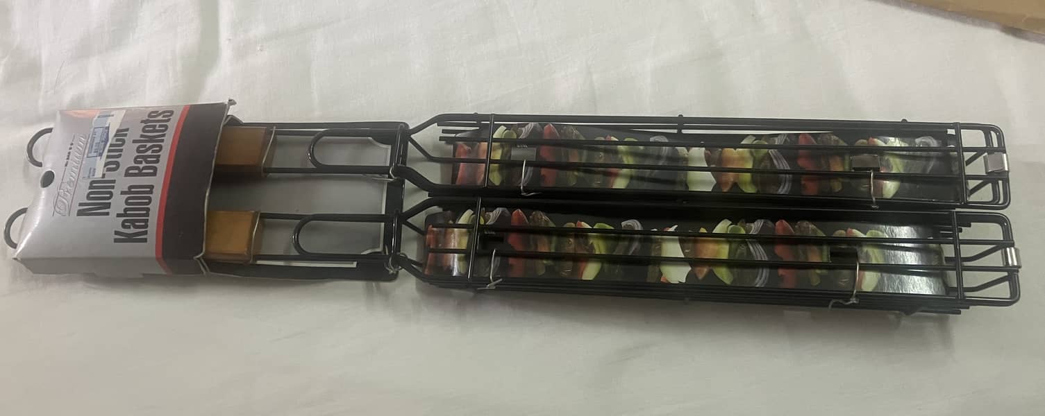 Non stick Kabob barbique basket 0