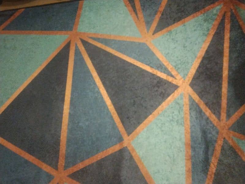 Teal Metallic Rug/ Rizaries branded 1