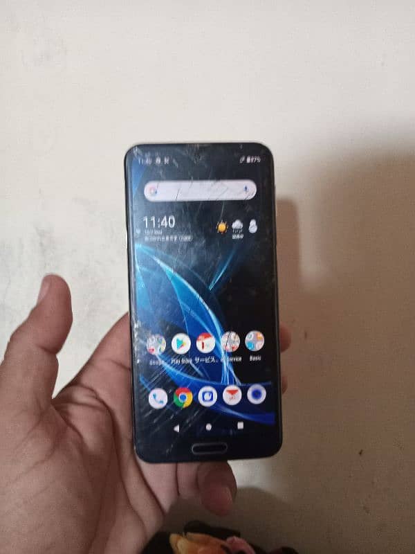 sharp Aquas r2 touch glass crack non pta or galaxy A8 jus board dead 1