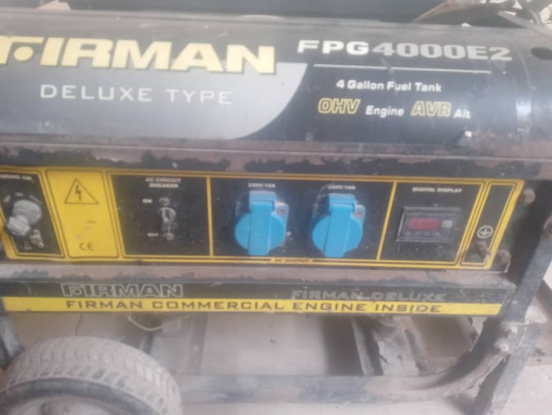 Firman 3000 watts 2.5kva Key start Generator - FPG3800E2R with gas kit 4