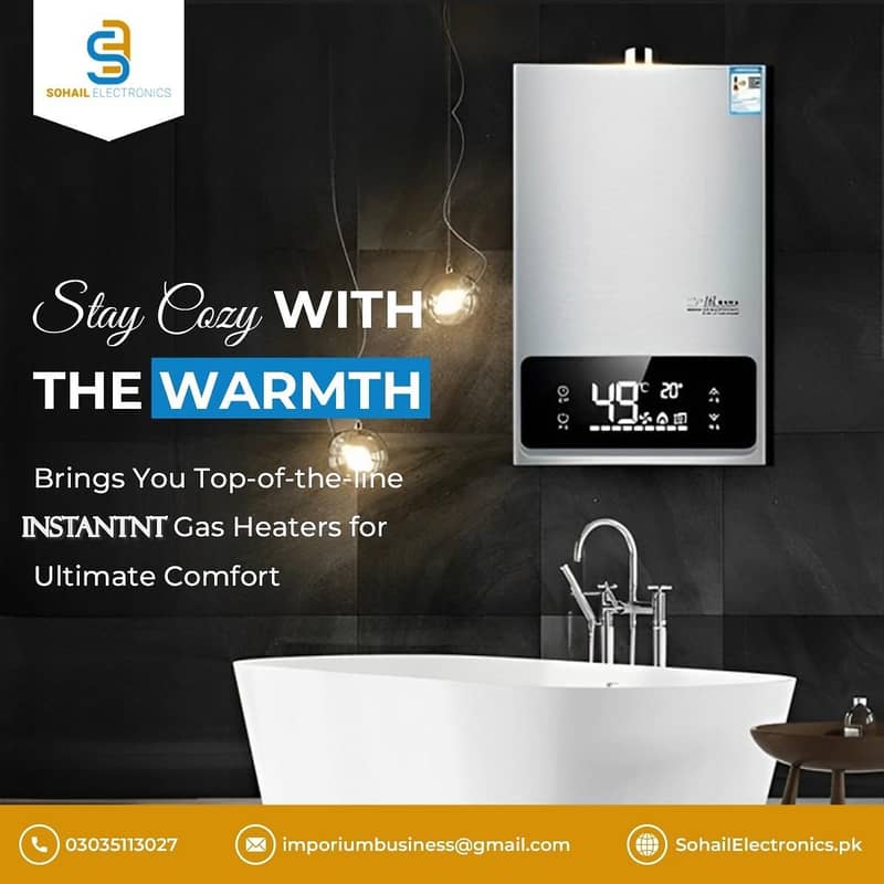 Instant Gas Water Geyeser for Homes – Best Quality - Eficient Heating 0